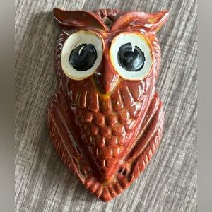 Ceramic OWL little wall Hanger 3”